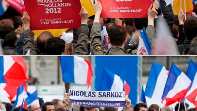 François Hollande et Nicolas Sarkozy se sont livrés dimanche à Paris à un duel de meetings géants en plein air, le premier pour conforter une victoire qui semble à portée de main et le second pour tenter de refaire son handicap. A une semaine du premier t