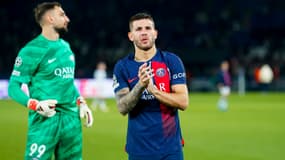 Lucas Hernandez lors du 8e de finale aller de Ligue des champions entre le PSG et la Real Sociedad, le 14/02/2024