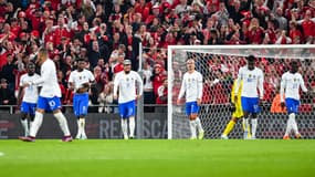 Les Bleus lors de Danemark-France