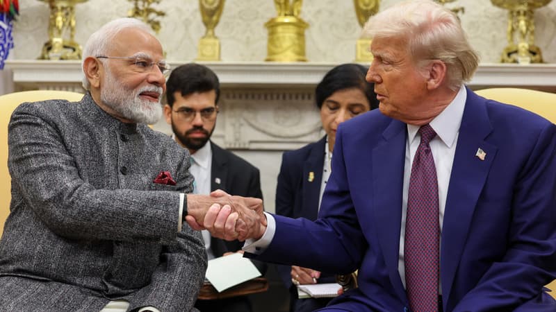 Le président américain Donald Trump rencontre le Premier ministre indien Narendra Modi à la Maison Blanche, à Washington DC, aux États-Unis, le 13 février 2025 (photo d'illustration).