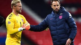 Kasper Schmeichel et Gareth Southgate