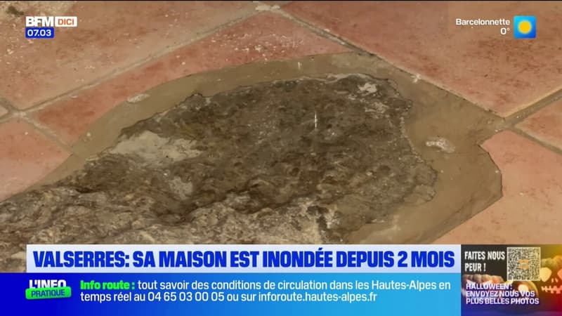 Valserres: sa maison est inondée depuis deux mois