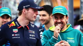 Max Verstappen et Fernando Alonso, en Arabie saoudite le 9 mars 2024