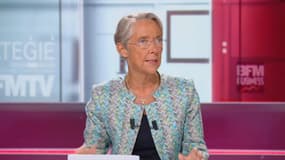 Elisabeth Borne sur le plateau de BFM Politique dimanche 30 août