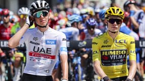 Tadej Pogacar et Jonas Vingegaard lors du Tour de France 2023