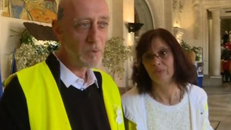 Ennrick et Christel dans la mairie de Montluçon en février dernier.