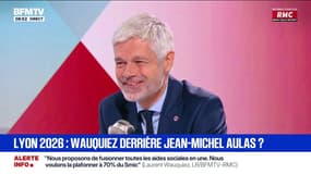 Municipales à Lyon: "J'adore Jean-Michel Aulas (...) je serai amené à m'exprimer sur le sujet", affirme Laurent Wauquiez (LR) 