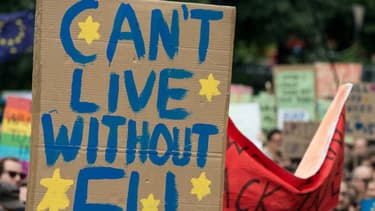 Une manifestation d'opposants au Brexit à Londres le 2 juillet 2016