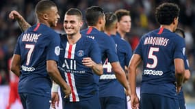 La joie de Verratti et Mbappé