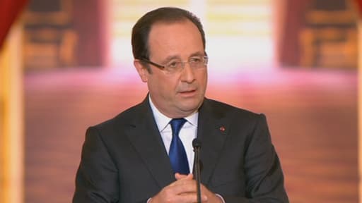 François Hollande lors de sa conférence de presse du 16 mai 2013.