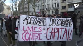 Des centaines de manifestants anti-fascistes défilent à Lille en marge du meeting d’Éric Zemmour