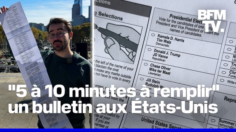 Élection américaine 2024: à quoi ressemble un bulletin de vote aux États-Unis?