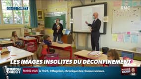 "C'était bien les vacances?": le lapsus de Jean-Michel Blanquer face à des élèves après le confinement