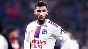 Houssem Aouar avec l'OL contre Nice en L1, novembre 2022