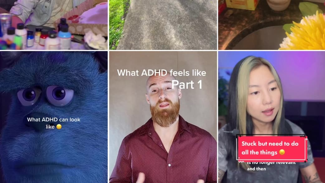 Capture d'écran TikTok du hashtag #ADHD Capture d'écran TikTok du hashtag #ADHD