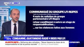 Après sa condamnation pour "violences" conjugales, Adrien Quatennens suspendu du groupe LFI à l'Assemblée