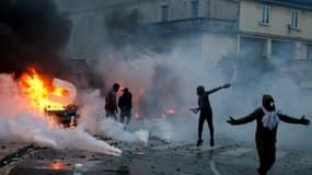 Heurts entre manifestants et policiers lors d'un rassemblement de soutien au militant indépendantiste corse Yvan Colonna agressé par un codétenu, le 6 mars 2022 à Corte, en Haute-Corse