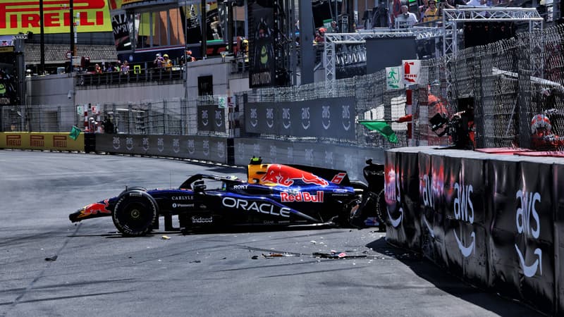 Isack Hadjar dans le mur a Monaco le 5 juin 2026 2298570