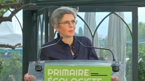 Sandrine Rousseau après s'être qualifiée au second tour de la primaire écologiste, dimanche 19 septembre 2021