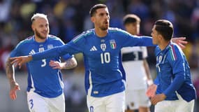 Lorenzo Pellegrini lors d'Italie-Equateur, le 24 mars 2024