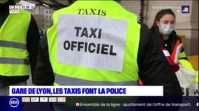 Gare de Lyon, des taxis font la police contre les taxis clandestins