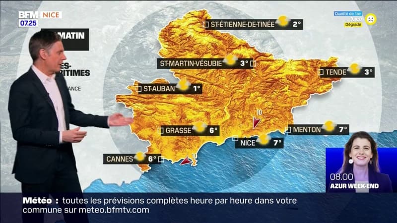 Météo Côte d’Azur: un samedi ensoleillé avec des températures agréables, 16°C à Nice 