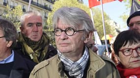 Jean-Claude Mailly, secrétaire général de Force ouvrière, lors du défilé du 1er mai 2016. 