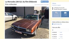 La Mercedes de Claudy Focan est encore aux enchères pour 8 jours en Belgique.