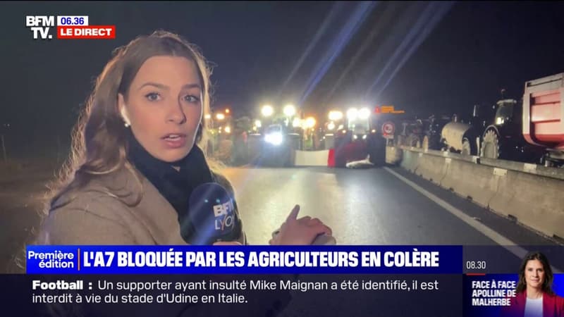 Colère des agriculteurs: des tracteurs bloquent l'A7 dans les deux sens dans la Drôme