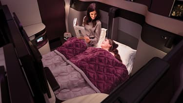 Un brevet et deux ans de développement pour ce fauteuil QSuite de Qatar Airways qui transforme l'espèce business en chambre privative.