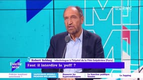 Vapoteuse jetable : faut-il interdire la "puff" ? "C'est une porte d’entrée dans le tabagisme, si on l’interdit il y aura toujours un substitut" dit Robert Sebbag.