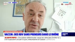 Bruno Lina,  membre du Conseil scientifique explique que  "45% de la population du Rhône a reçu une première dose" de vaccin