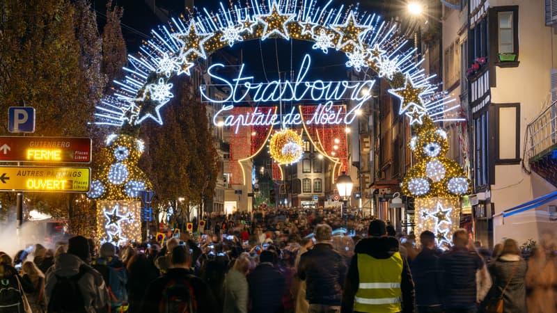 Lancement du marché de Noël de Strasbourg, le 25 novembre 2022. 