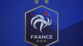 Le logo de la Fédération française de football (FFF) pris en photo le 29 août 2019