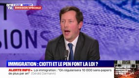 Projet de loi immigration: "Le Rassemblement national est là pour prospérer sur un problème, plutôt qu'apporter des solutions", affirme François-Xavier Bellamy (LR)