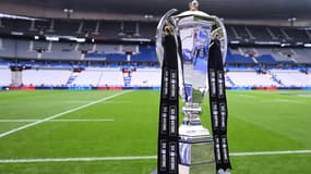 Le trophée du Tournoi des Six Nations, avant le match entre la France et l'Angleterre, le 2 février 2020 au Stade de France à Saint-Denis