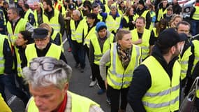 Une manifestation de gilets jaunes - Image d'illustration