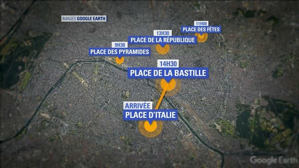 Les manifestations prévues à Paris pour le 1er mai Les manifestations prévues à Paris pour le 1er mai