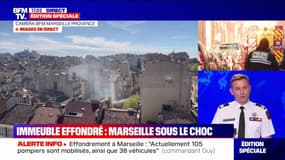 Immeuble effondré à Marseille:"Le feu [sous les décombres] est en train de baisser en intensité", affirme Arnaud Wilm, porte-parole de la sécurité civile