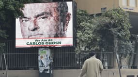 L'affiche visible dans une rue de Beyrouth, au Liban.