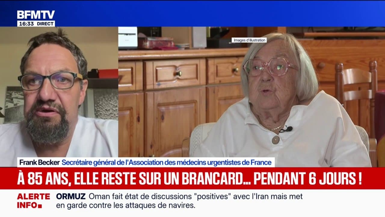 Manque de lits à l’hôpital: “Au bout de 8 heures sur un brancard, il y a une aggravation pour des personnes âgées”, explique Frank Becker, secrétaire général de l’association des médecins urgentistes de France