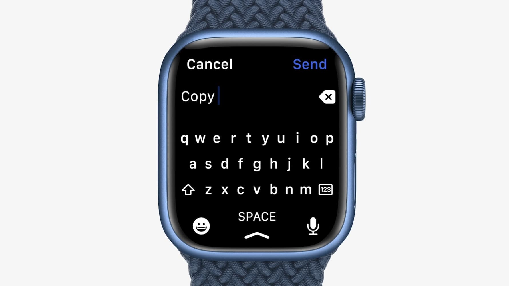 Le clavier de l'Apple Watch Series 7. Le clavier de l'Apple Watch Series 7.