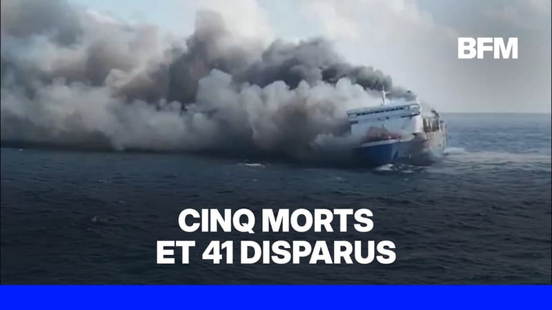 Indonésie: Cinq morts et 41 disparus après l'incendie d'un ferry