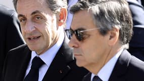 Nicolas Sarkozy et François Fillon le 15 octobre 2016 à Nice.