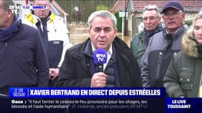 Inondations dans le Pas-de-Calais: "Il n'y a pas vraiment de lueur d'optimisme à très court terme", affirme Xavier Bertrand