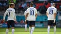 Les attaquants français Antoine Griezmann, Kylian Mbappé et Karim Benzema, face à la Hongrie, lors de la 2e journée du groupe F, le 19 juin 2021 à Budapest