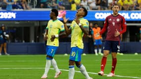Rodrygo frustré lors de Brésil-Costa Rica (0-0, Copa America), le 24 juin 2024