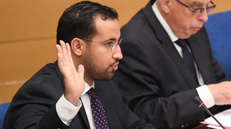 Alexandre Benalla, le 19 septembre 2018 à la Commission d'enquête du Sénat à Paris.