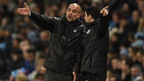 Pep Guardiola et l'un de ses adjoints, Mikel Arteta