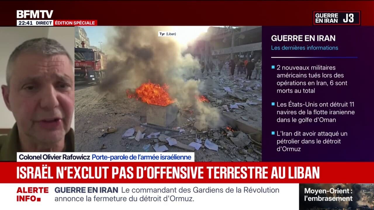 "L'Iran a mis le Hezbollah (entre Israël et le Liban) pour qu'il y ait une guerre", estime Olivier Rafowicz, porte-parole de l'armée israélienne Kép